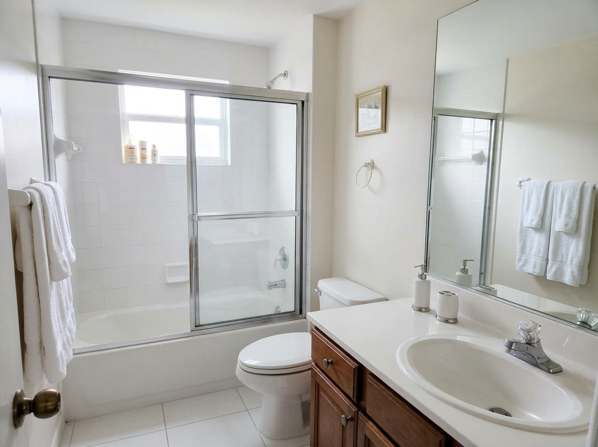 Bathroom restoration after CleanAngie cleaning